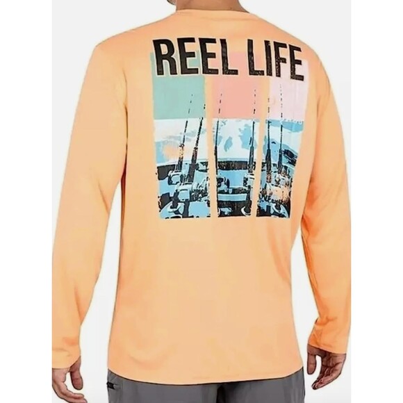 Reel Life Shirt Men's XXL CORAL Sun Ray Defender Series Long Sleeve NWT Fishing - Picture 1 of 3